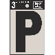 3IN BLK VINYL LETTER P