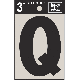 3IN BLK VINYL LETTER Q