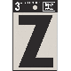 3IN BLK VINYL LETTER Z