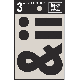 3IN BLK VINYL SYMBOL