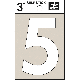 3IN WHT VINYL NUMBER 5