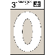 3IN WHT VINYL NUMBER 0