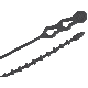 45-18BEADBK BEADED 18IN BLK CABLE TIE