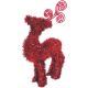 3D-MMD2 14IN RED TINSEL DEER