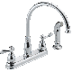 FAUCET KITCHEN 2H CHROME W/SPRY Windmere Delta 21996LF
