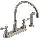 Kitchen Faucet W/Sprayer 4H SS Delta Windemere 21996LF-SS