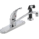 Peerless 1-Handle Kitchen Faucet W/Black Side Spray