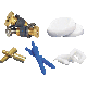 10770 ZERO CUT TOILET BOLT SET