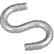 2IN ZN HEAVY OPEN S HOOK