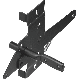 BLK POST MNT GATE LATCH N199-158