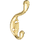 H/DUTY BRS CLOTHES HOOK