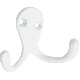 WHT DOUBLE CLOTHES HOOK