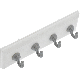 515812 10LB WH/SIL H-M KEY RAIL