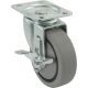 4In Swivel Plate Caster with Brake