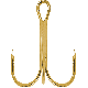 SZ14 GOLD TREBLE HOOK