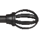 Curtain Rod Lilly Cage 66in-120in Black KN75241