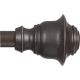 Curtain Rod Finn 36in-66in Weathered Brown KN75242
