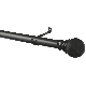 Curtain Rod Layla 30-84in Black