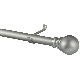 Curtain Rod Layla 30-84in Satin Sliver