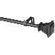 Curtain Rod Classic Square 66in-120in Matte Black