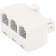 MOD TRIPLX 3 LINE JACK WHT  TP6258WHR