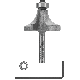 Router Bit Roundover/Beading 1/2in 1/4Shk VA23135