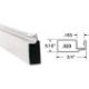3/4 x 5/16 x 94 White Alum Screen Frame