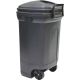 Bin 34 Gal Black Wheeled W/Lid & Lock Handle