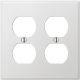 WHT DBL OUTLT WALL PLATE