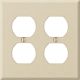 IV DBL OUTLET WALL PLATE