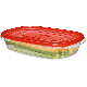 7F55/2086710 Takealong 4Cup Rect 3PC Red R/Maid