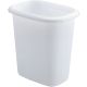 2953 Vanity Waste Basket WH 6Qt