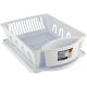 Sterilite 2PC Large Sink Set Dish Drainer White/Black 0641