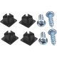 BLK MTL LICENSE FASTENER