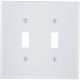 WHT 2-TOGGLE WALL PLATE