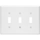 WHT 3-TOGGLE WALL PLATE