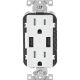R02-T5632-0BW WH TAMP REC/USB CHARGER