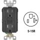 R05-GFTR1-0KE BLK TAMPER GFCI OUTLET