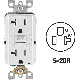 R02-GFTR2-0KW WHT 20A TAMP RES GFCI
