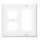 WHT COMBO WALL PLATE