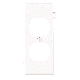 WHT DUPLEX CENTER PLATE