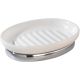 York Soap Dish 2 White/Chrome InterD 68861