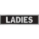 Alum Restroom Sign, Ladies 8-1/2x2