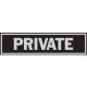 Alum Sign, Private 8-1/2x2