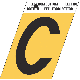 1-1/2INGOLD ALUM LETTER C