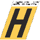 1-1/2INGOLD ALUM LETTER H