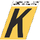 1-1/2INGOLD ALUM LETTER K
