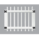 181980 3X8 SPACED PICKET GATE