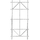 83746 48IN WHT WD LADD TRELLIS