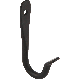 3IN BLK J-HOOK W/SCREW